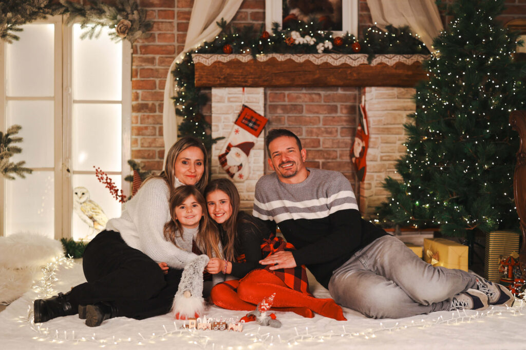 Servizio fotografico natale famiglia set