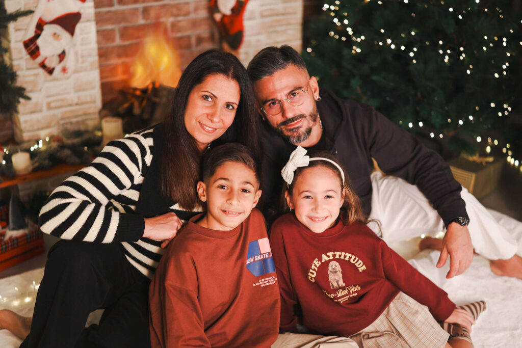 Servizio fotografico natale ritratto famiglia