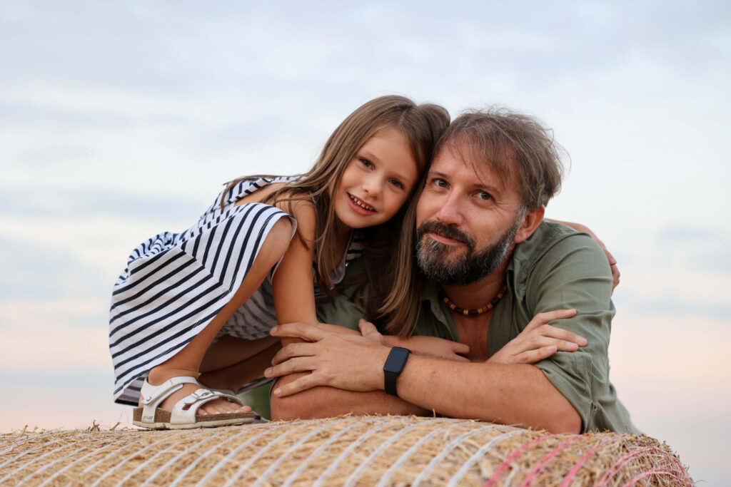 Servizio fotografico famiglia padre e figlia