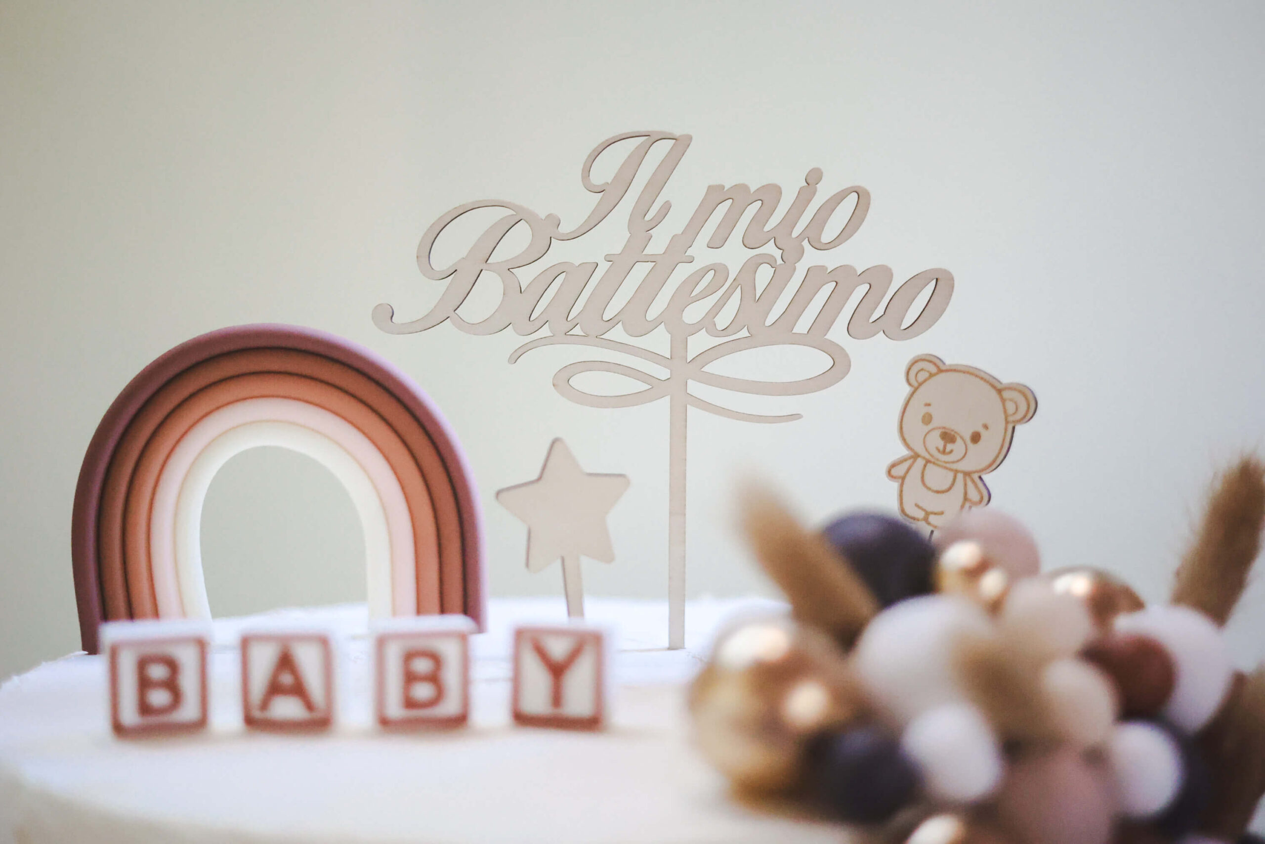 Servizio fotografico battesimo decori torta